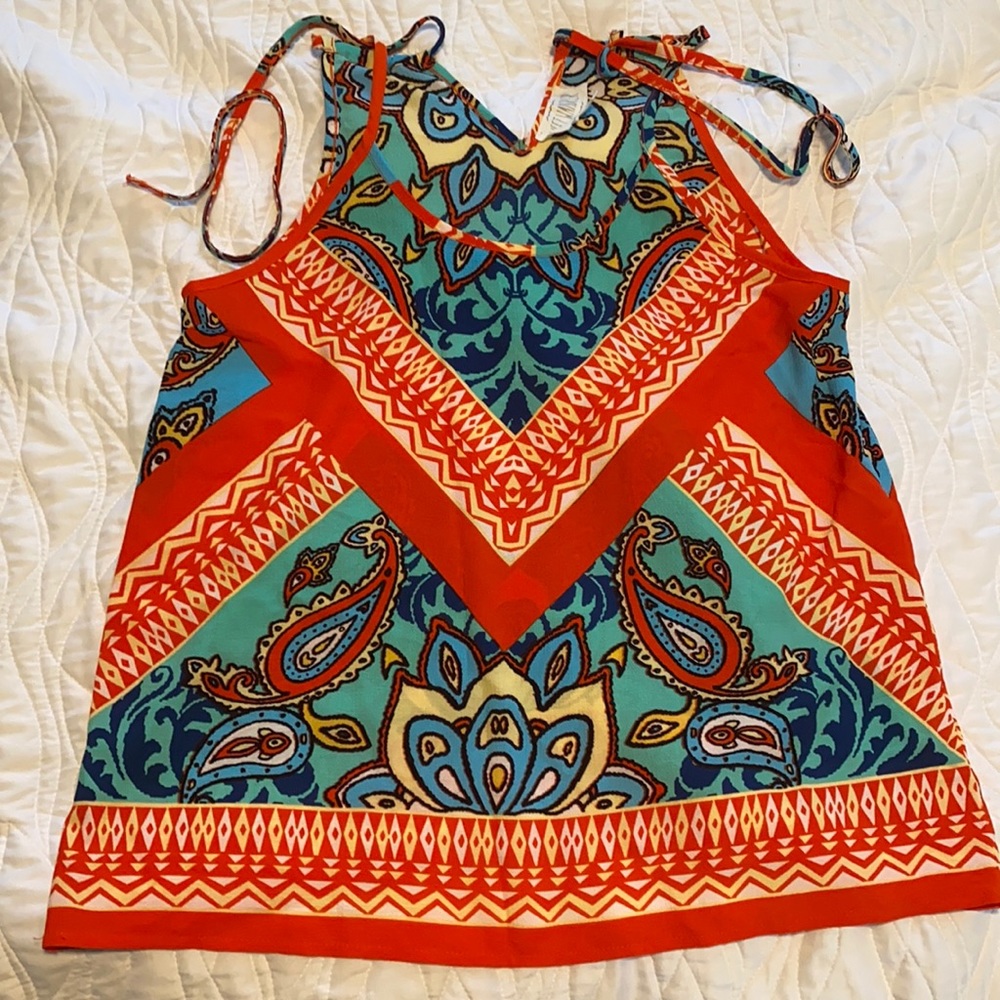 Multi Colored Sleeveless Blouse